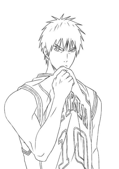 Omalovánka taiga kagami kuroko no basket coloring k vytisknutí zdarma