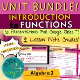 Piecewise Functions Note Guide Presentation For Google Slides BUNDLE