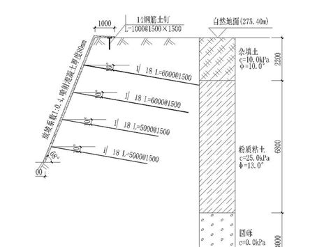 土钉墙加锚拉护坡桩深基坑支护施工图及计算 岩土工程图纸 筑龙岩土工程论坛