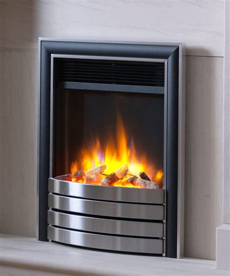 Charlton & Jenrick 16" 3D Ecoflame Electric Fire in Satin/Black with Elite Fascia - Simply Stoves