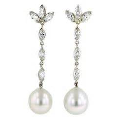 Bulgari Diamond And Pearl Dangle Earrings For Sale At Stdibs