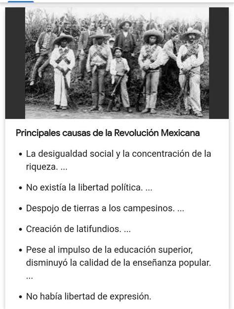 Investiga Cu Les Fueron Las Causas Y Consecuencias De La Revoluci N