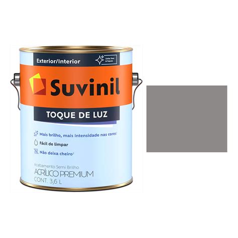 Tinta Parede Suvinil 3 6 Lt Semi Brilho Cinza Espacial Shopee Brasil