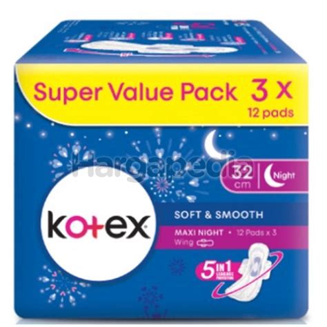 Free Ship WM Kotex Soft Smooth Overnight Wing 32cmx3x12 85017