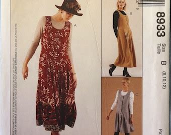 Mccall S 7790 Misses Jumper And Petticoat Pattern Country Chic Maxi