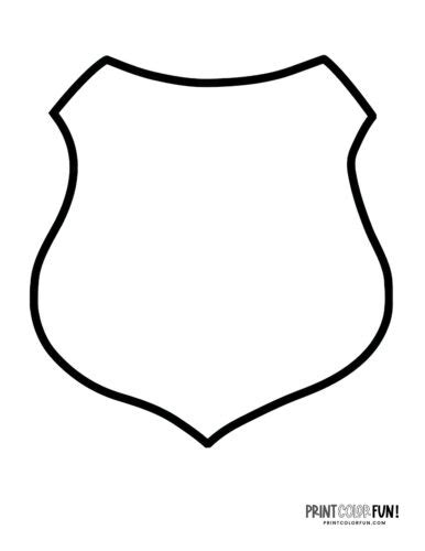 Police Badge Coloring Pages