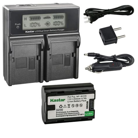 Kastar 1 Pack Battery And AC LCD Dual Fast Charger Compatible With