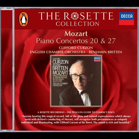 Mozart Piano Concertos Nos Album By Sir Clifford Curzon