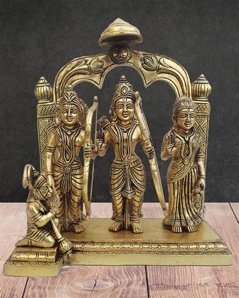 Brass Ram Darbar Idol Murti Statue Buy Indian Handicrafts Online I