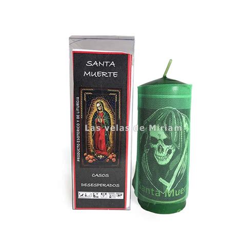 Vel N Preparado Santa Muerte Verde Las Velas De Miriam