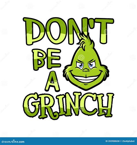 Merry Christmas Grinch Face Shirt Editorial Stock Photo Illustration