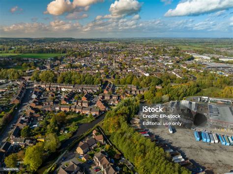 Aerial View Of Rugeley Town Centre Staffordshire Uk Stock Photo ...