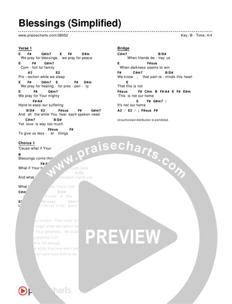 Blessings (Simplified) Chords - Laura Story | PraiseCharts