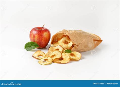 Fresh And Dried Apples Stock Image Image Of Fruit Thin 58417839