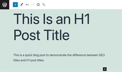 Seo Title Vs H Post Title In Wordpress Whats The Difference