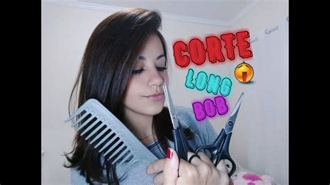 Cortei O Meu Cabelo Sozinha Long Bob 😱 Youtube