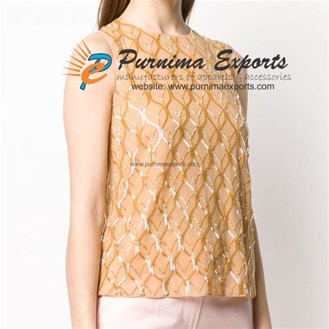beaded tank top    beaded embroidery evening garments