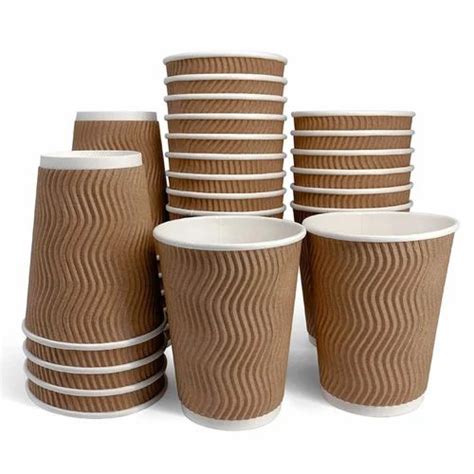 250ml Double Wall Ripple Paper Cup At Rs 1 4 Piece In Greater Noida