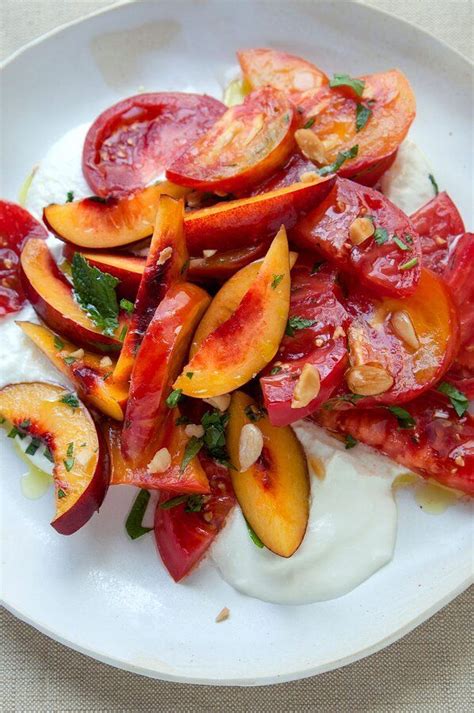 Heirloom Tomato And Nectarine Salad With Whipped Feta Recipe Recipe