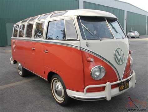 1961 VW Bus 23 Window Deluxe Original Black Plate Calif Car Walk Thru Samba