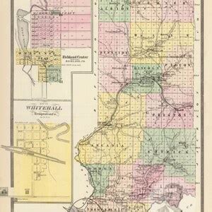 Trempealeau County Wisconsin Vintage Map From 1878 Old | Etsy