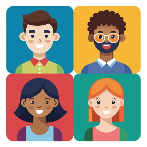 Un Grupo De Personas Con Gafas Que Dicen Afro Vector Premium