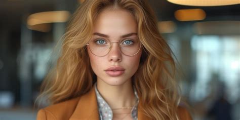 Premium Photo Professional Woman Wearing Glasses And Blazer