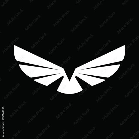 White wings Logo abstract design vector template. Aircraft Wings Logo ...