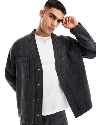 Black Asos Jackets For Men Lyst