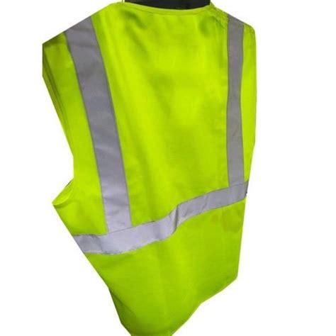 Without Sleeves Polyester Reflective Safety Jacket Size Free Size At