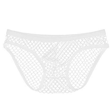 Sexy Men Bikini Briefs Mesh Openwork See Through Boxer Shorts Thong Underwear Ebay