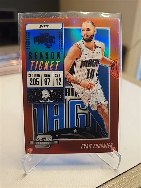 2018 19 Panini Contenders Optic Season Ticket Red Prizm Evan Fournier