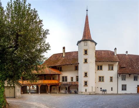 Interlaken Castle in Switzerland during a Cloudy Day Stock Photo ...