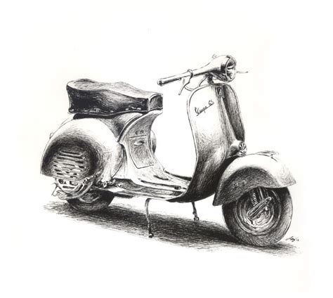 Vespa 150 Gs By Andreiuska On Deviantart Vespa Illustration Bike