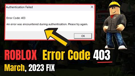 How To Fix Roblox Error Code 403 Authentication Failed 2023 FIX