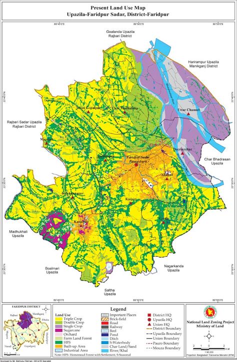 Mouza Map & 3 Detailed Maps of Faridpur Sadar Upazila, Faridpur, Bangladesh - Tourism Directory ...