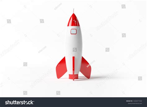 Old School Style Rocket Isolated On Stock Illustration 1433371532 ...