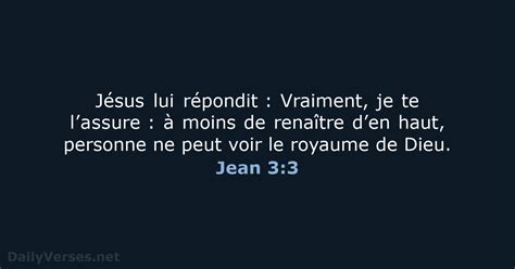 Jean 3 3 Verset De La Bible BDS DailyVerses Net