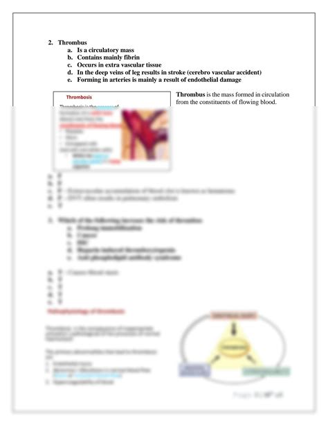 SOLUTION Pathology Hemodynamics Disorders Mcq Answers Studypool