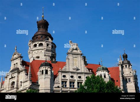 Exterior Of Neues Rathaus New City Hall Building In Leipzig Saxony