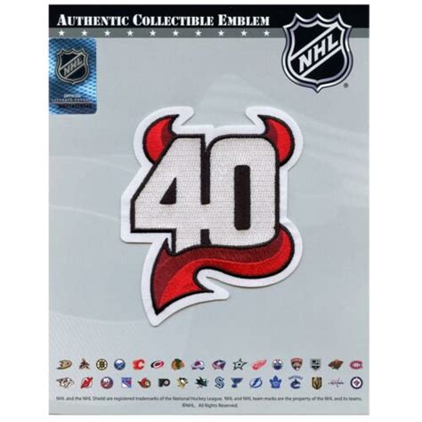 2022 2023 New Jersey Devils Nhl Game Patch 40th Anniversary Official