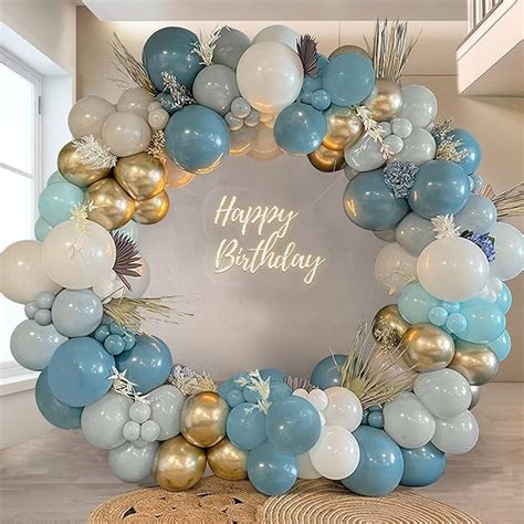 Luftballon Girlande Blau White 142 Stück Ballon Girlande Set mit Blau