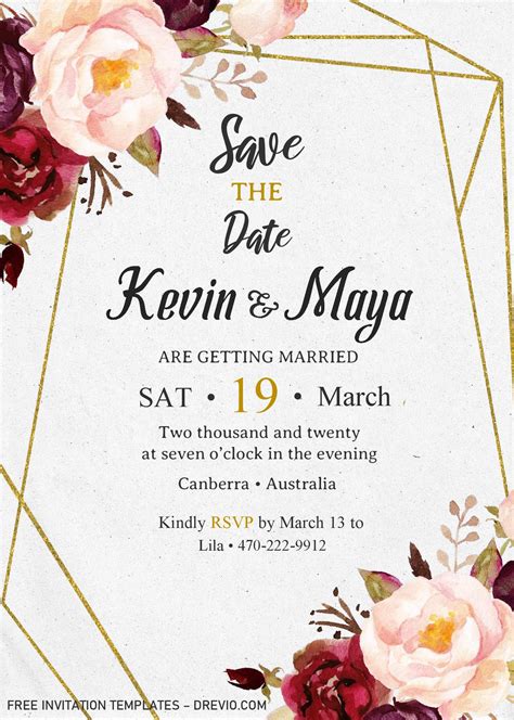 Save The Date Invitation Templates Editable With Ms Word Download