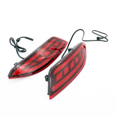 Red Led Rear Bumper Reflector Light For Honda Hrv Hr V Vezel