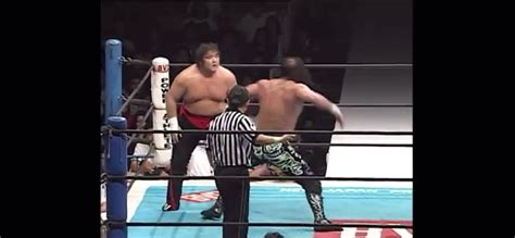 Shinya Hashimoto hits Keiji Mutoh with 8 Stiff Karate Chops at NJPW G1 ...