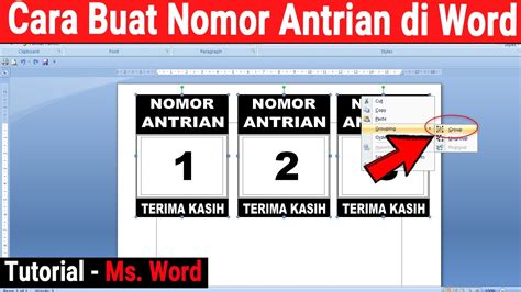 Cara Membuat Nomor Antrian Di Word YouTube