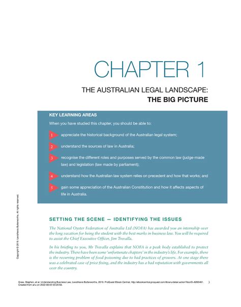 Understanding Business Law Chapter 1 The Australian Legal Landscape