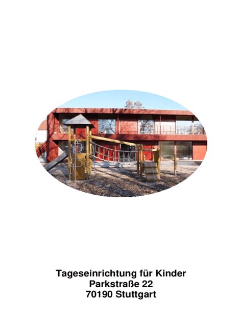 Fillable Online Tageseinrichtung Fr Kinder Parkstrae Stuttgart Fax