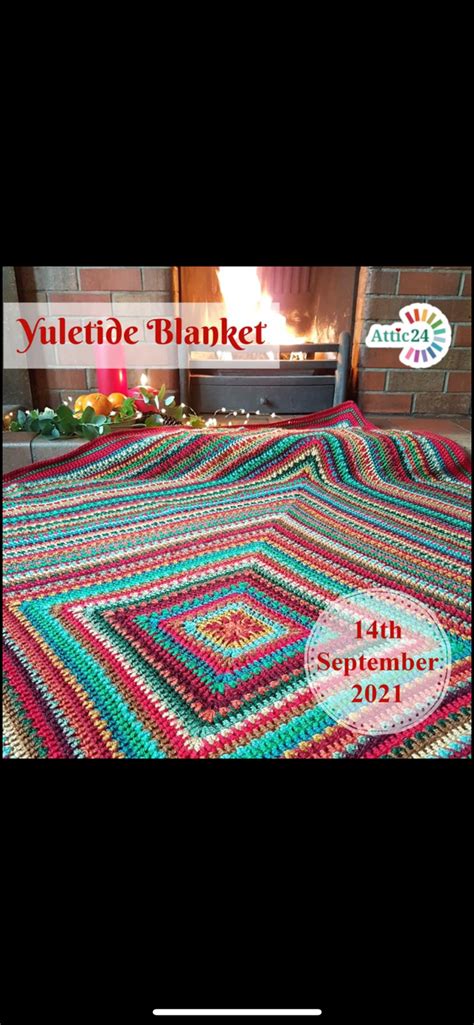 Attic 24 Yuletide Blanket Kit Knit Stitch