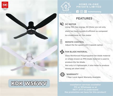 Free Basic Installation Kdk Ceiling Fan W Wv Dc Motor Remote